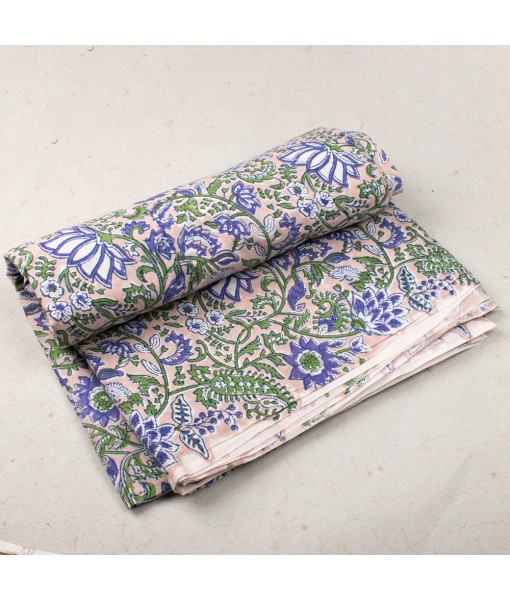 Hand Block Printed Multi Floral Cotton Fabric Dress Material