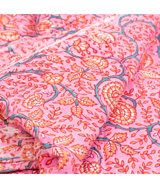 Floral Hand Block Print Natural Cotton Fabric Sewing Material