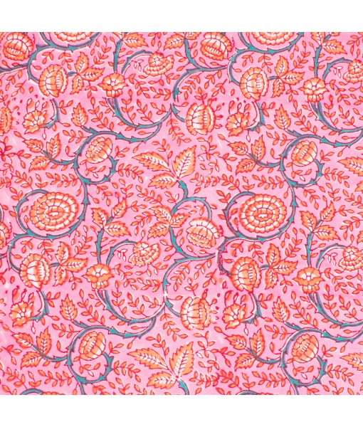 Floral Hand Block Print Natural Cotton Fabric Sewing Material
