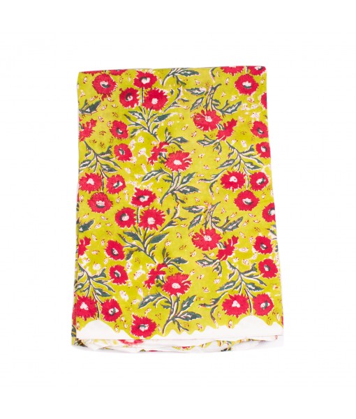 Floral Printed Block Running Cotton Dressmaking Fabric - Tulinii