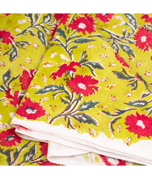 Floral Printed Block Running Cotton Dressmaking Fabric