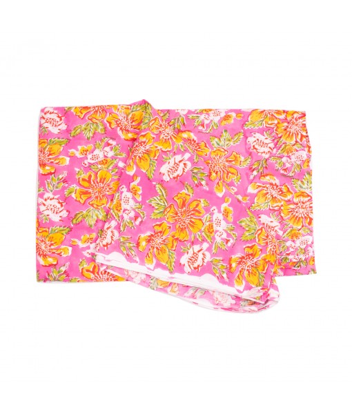 Hand Block Floral Printed Indian Cotton Dress Sewing Fabric 