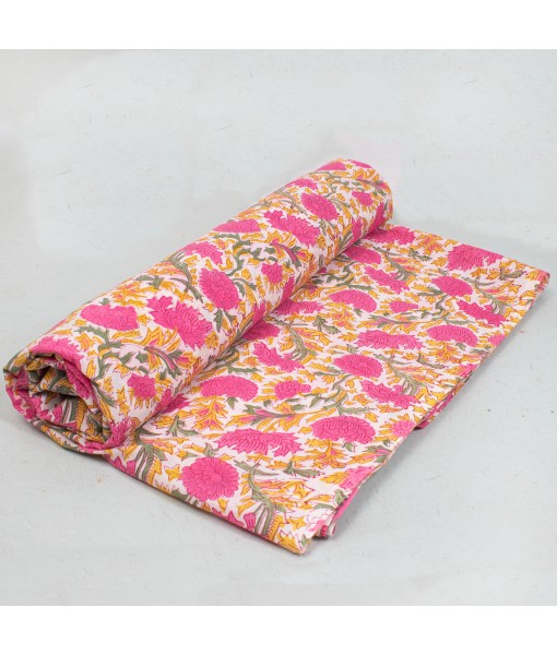 Natural Cotton Wooden Block Printed Dress Material Indian Fabric - Tulinii