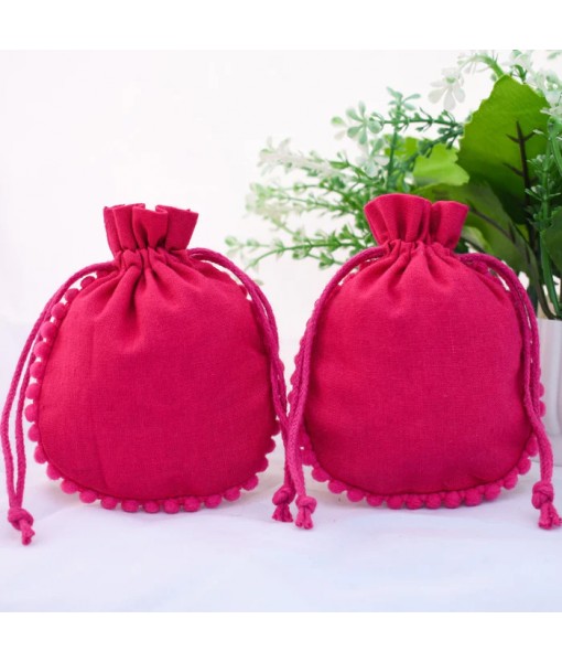 Customizable Cotton Pouch For Jewellery Packaging, Drawstring Pouch Wedding favor Bags - Tulinii