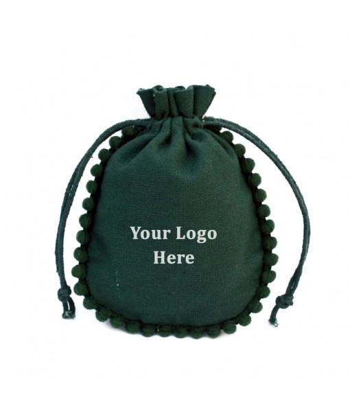 Drawstring Small Bag 100 Pcs Green Jewelry Pouches - Tulinii
