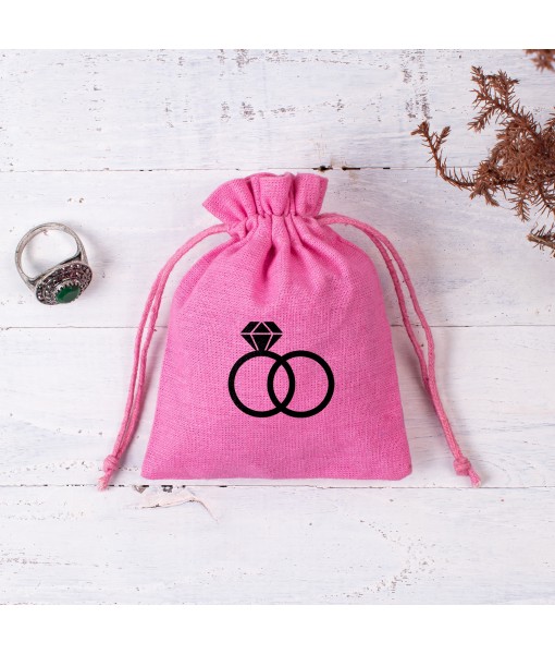 Cotton Bags with Your Logo Print Drawstring Pouches Custom Jewellery Packaging Bags Chic Wedding Favor Bags Jewellery Pouch - Tulinii