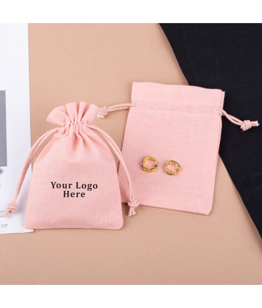 Personalized Logo Print Wedding Favor Bags Gift Bag Jewellery Party Bags Drawstring Pouch Soap Package Pouches - Tulinii