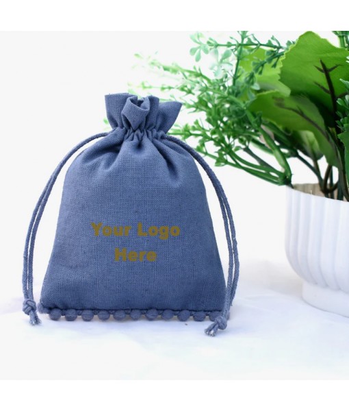 Set Of 100 Cotton Drawstring Packaging Bag Custom Jewellery Bags Eco Friendly Favor Bags - Tulinii