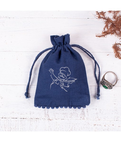 Custom Packaging Bags, Drawstring Wedding Favor Jewellery Bags (Navy Blue, Set of 100) - Tulinii