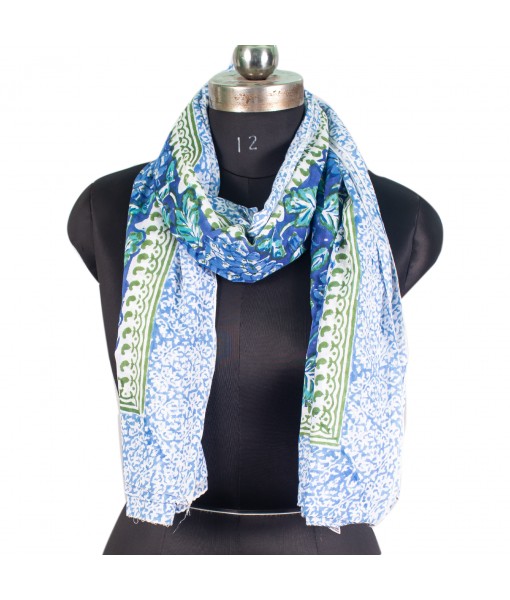 Beautiful Floral Print Scarves Colorful Boho Pattern Lightweight Soft Voile Scarf - Tulinii